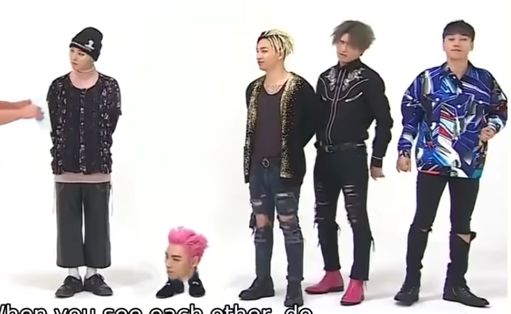 Resp1teLover's tweet image. So I'm rewatching bigbangs episode on weekly idol right now and i swear top isnt usually this short? am i going crazy?