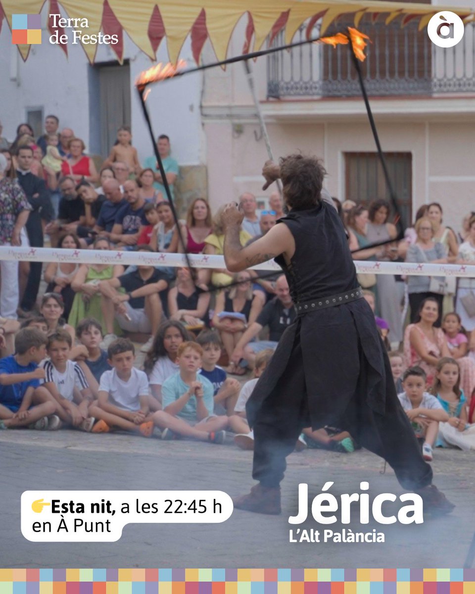 📺Hui <a href="/terradefestes/">Terra De Festes</a> gaudix de les festes de Biar, Jérica i <a href="/ayto_alboraya/">Ajuntament d'Alboraia</a> 

🗣️Amb <a href="/ferrancano/">Ferran Cano</a>, <a href="/enecamps/">Nerea Camps</a>, <a href="/mcmontesb/">Mari Carmen Montes Benlloch</a>
i Julia Costa.

📌Un programa impulsat per À Punt i la <a href="/fvmpendirecto/">FVMP</a>

👉Comença ara en À Punt! web.apunt.es/-TV