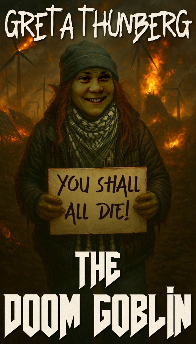 OStatusupp's tweet image. Såg ett sånt roligt klipp på FB där Michael Rapaport gick bananas och kallar Greta Thunberg för The Doom Goblin. Han var säkert inte först med att mynta det uttrycket, men det var ändock kul. Det var ett sånt bra namn så fick lite inspiration.