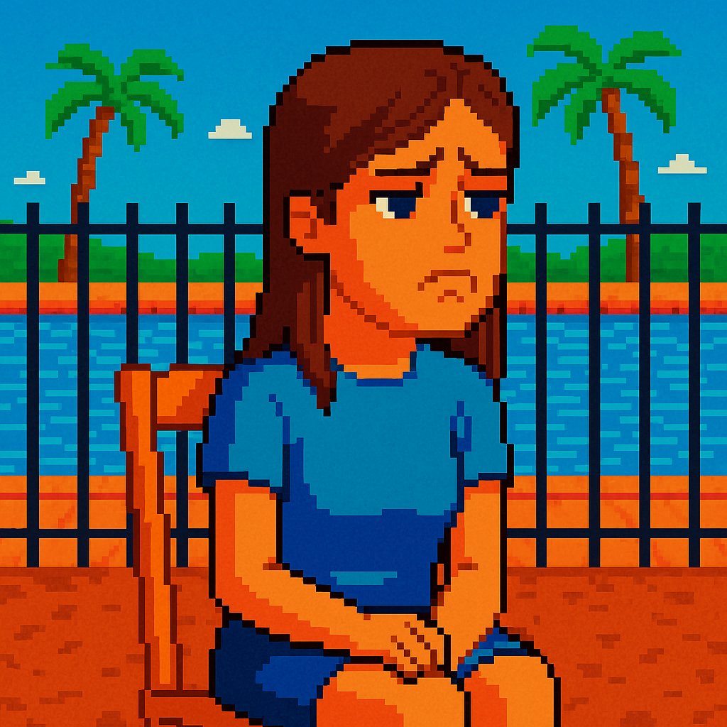 bigp00l's tweet image. Meet Anna. She recently sold her Bigpool membership. she sits outsie the property now, frequently crying, wishing that she could swim once again.
Don't be like Anna.