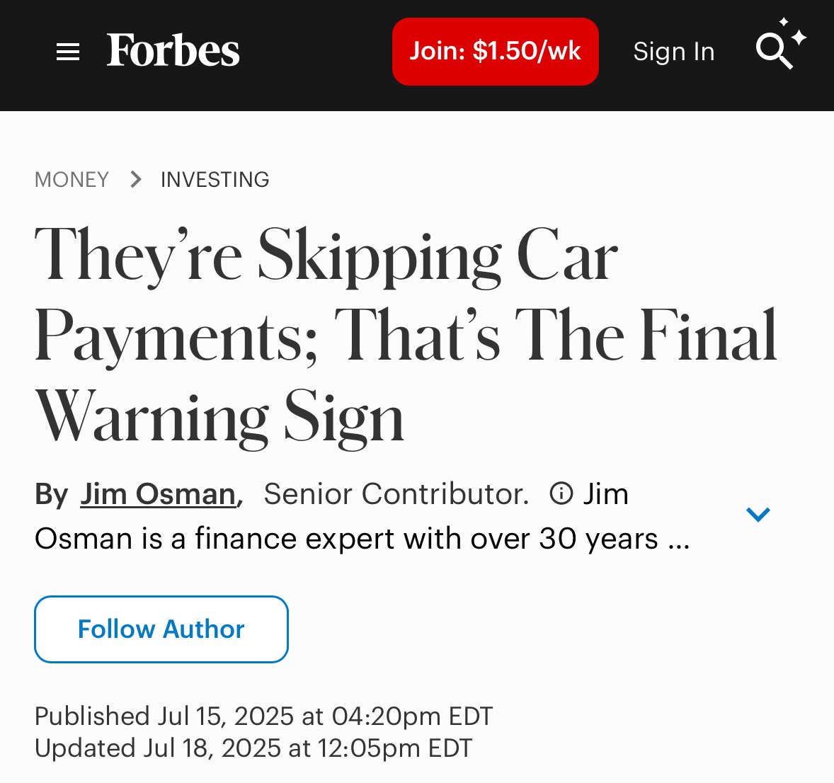 owenbroadcast's tweet image. even if you look at “real publications”, people are just posting straight up AI articles. this is in forbes.
first pic: they posted it, then “updated it” three days later. on the wayback machine you can see an obviously AI section. they removed this in the “update” (last pic):
