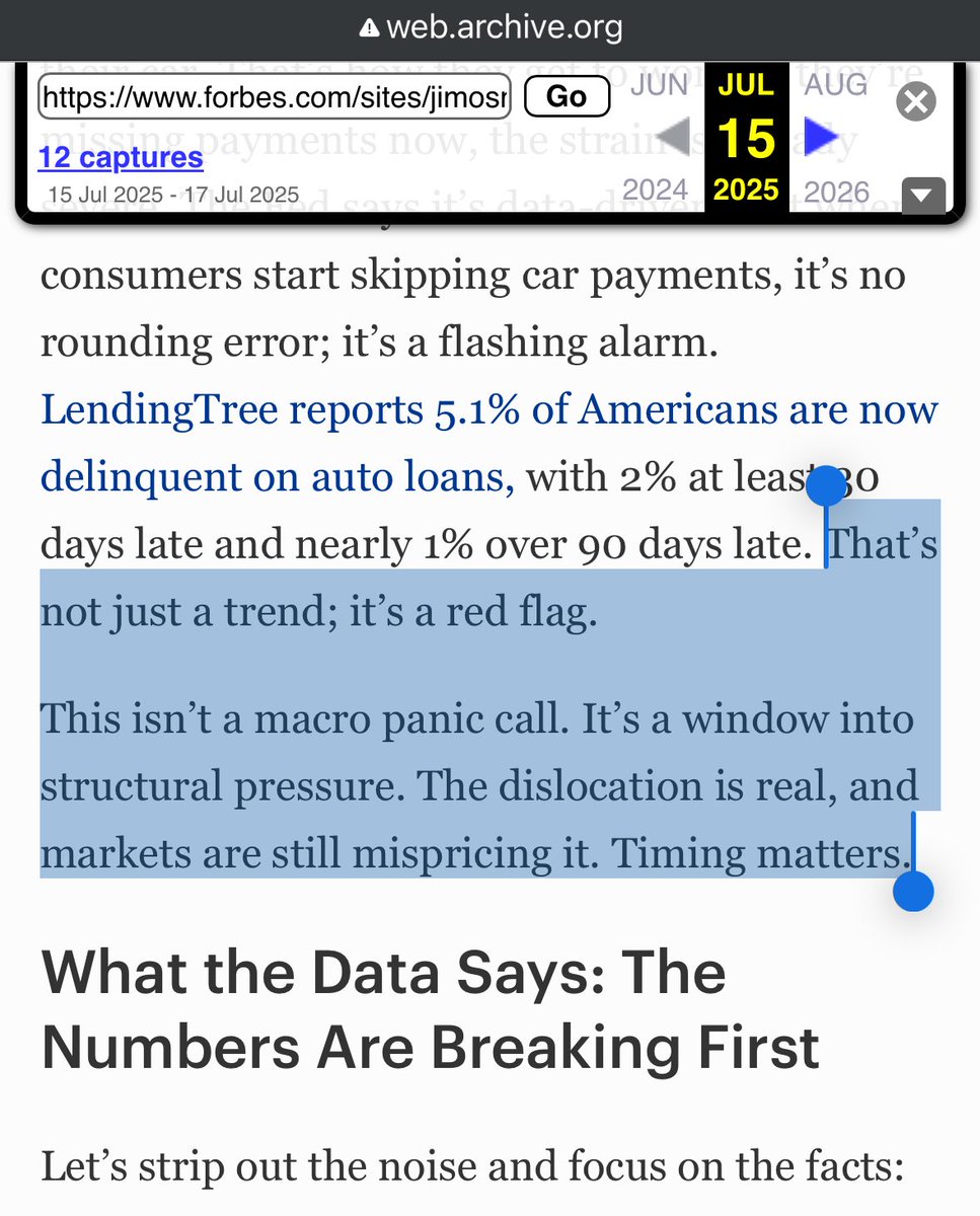 owenbroadcast's tweet image. even if you look at “real publications”, people are just posting straight up AI articles. this is in forbes.
first pic: they posted it, then “updated it” three days later. on the wayback machine you can see an obviously AI section. they removed this in the “update” (last pic):