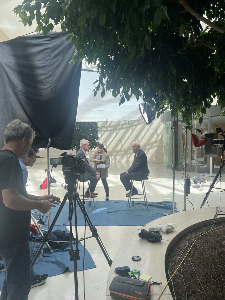 BuckInstitute's tweet image. A pleasure to be interviewed by David Rubenstein for his new Bloomberg TV show on longevity. We’ll let you know when we have an air date! @BloombergTV @DM_Rubenstein