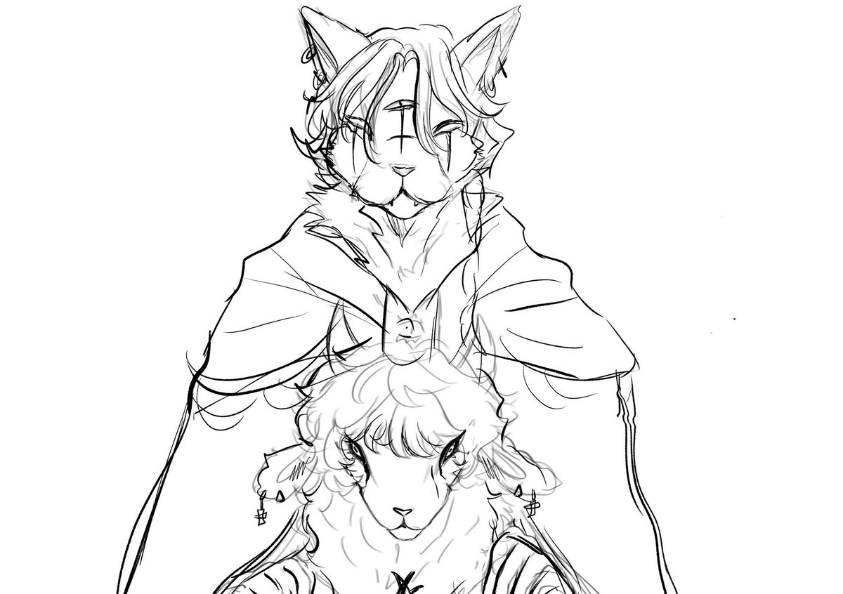Mochacatbobona's tweet image. Eu amo desenhar esses dois meu deus