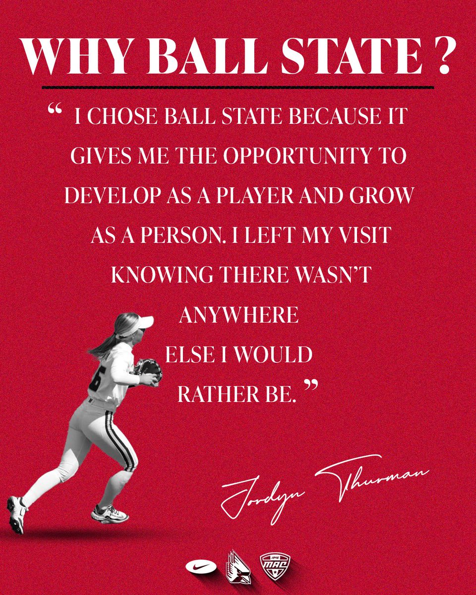 BallStateSB's tweet image. We have a new addition to the Ball State Softball Family ❤️
We’re excited to welcome Jordyn Thurman (@ThurmanJordyn) to The Nest
#ChirpChirp x #WeFly x #MACtion
