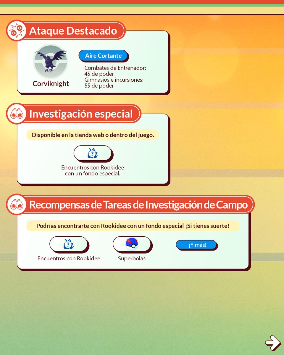 PokemonGoAppLA's tweet image. No pierdas de vista a Rookidee, durante el #PokemonGOCommunityDay de agosto.
bit.ly/4kUTA1I