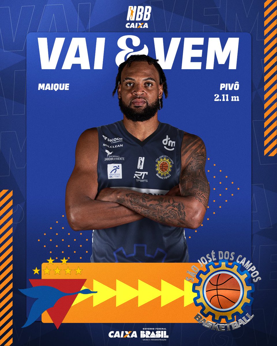 NBB's tweet image. Mais reforços chegando no elenco da Águia! 🦅
O São José anunciou quatro caras novas para a temporada 2025/26 do NBB CAIXA! Com os novos integrantes, o time do interior conta com sete integrantes, sendo seis reforços, além do comandante Régis Marrelli! 🏀
Vai se formando um…