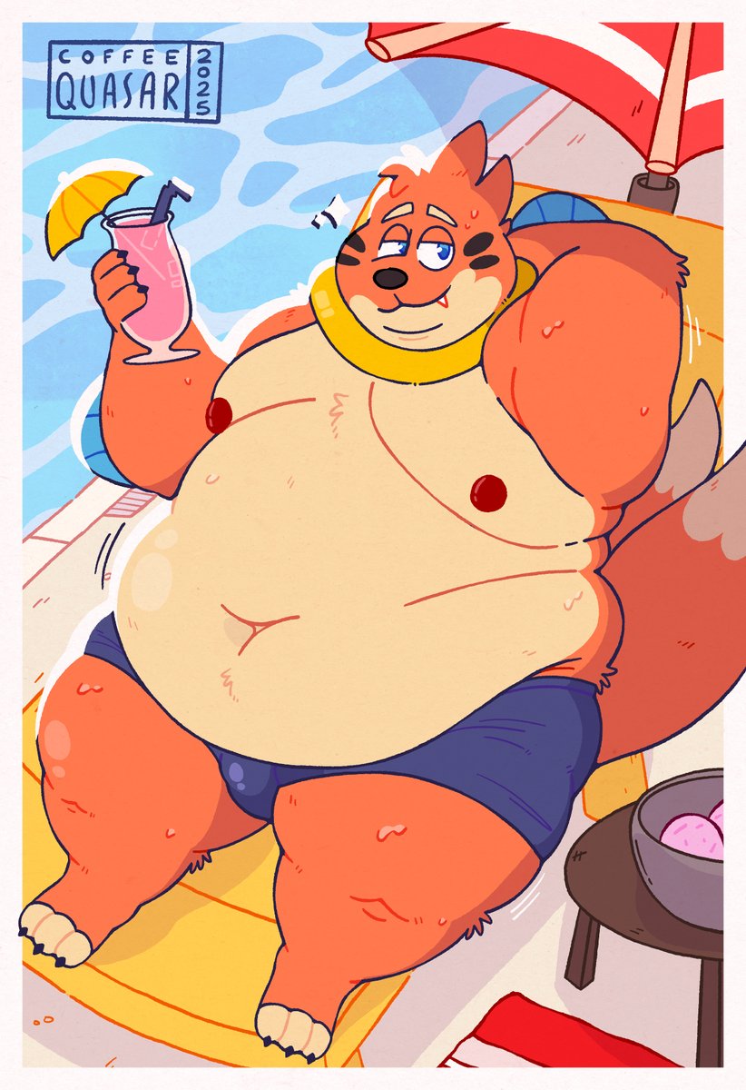 🏖️Heavy Splash

Started with one snack by the pool... now he's banned from all-you-can-eat buffets. No big deal: there’s always smoothies &amp; shakes, right~?