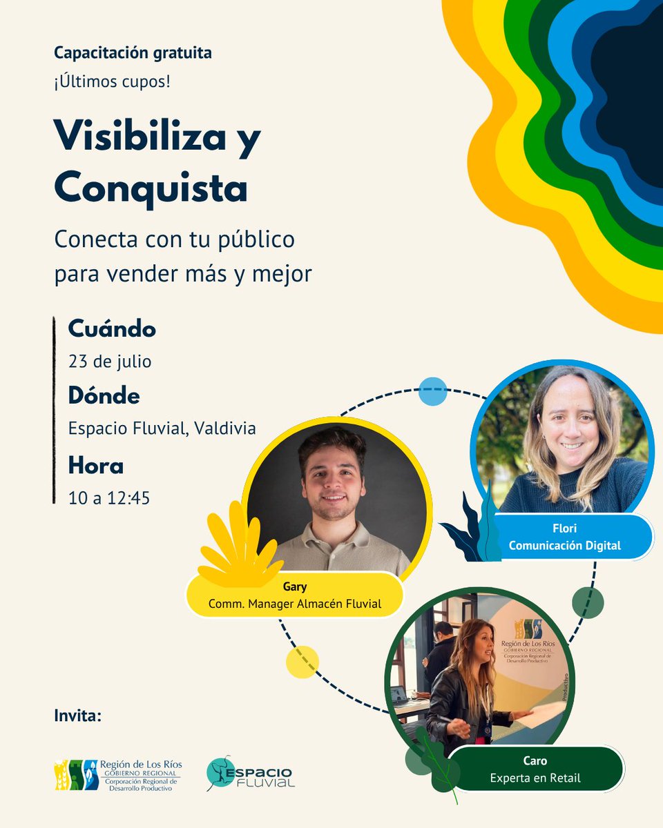¡Últimos cupos disponibles🫰🏽!  ¿Tienes un emprendimiento y quieres vender más usando redes sociales? Esta capacitación gratuita en #EspacioFluvial es para ti. Inscríbete en docs.google.com/forms/d/e/1FAI…