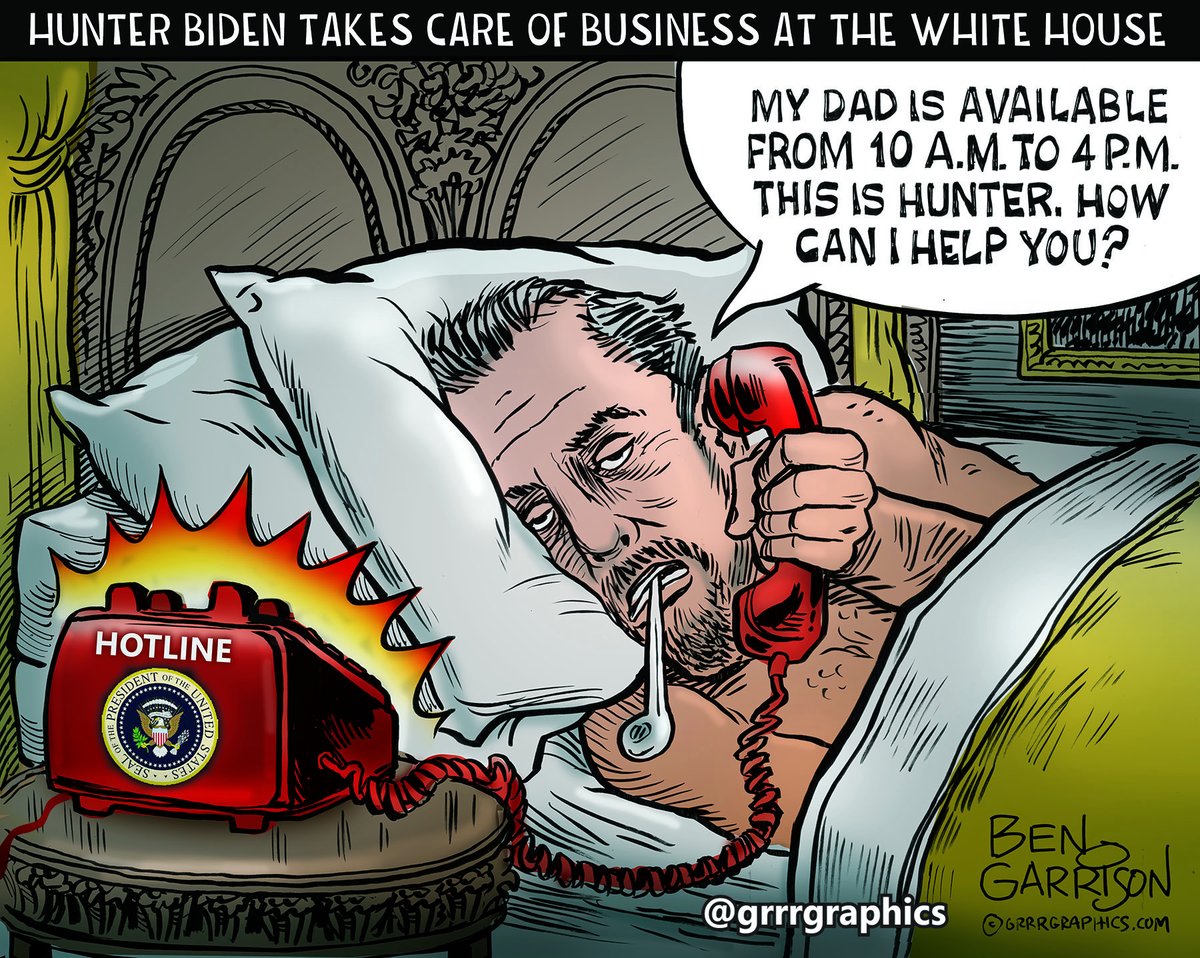 GrrrGraphics's tweet image. Do You think Hunter Biden will run for President in 2028?
After all he has experience running the White House, right?
Throwback Ben Garrison cartoon