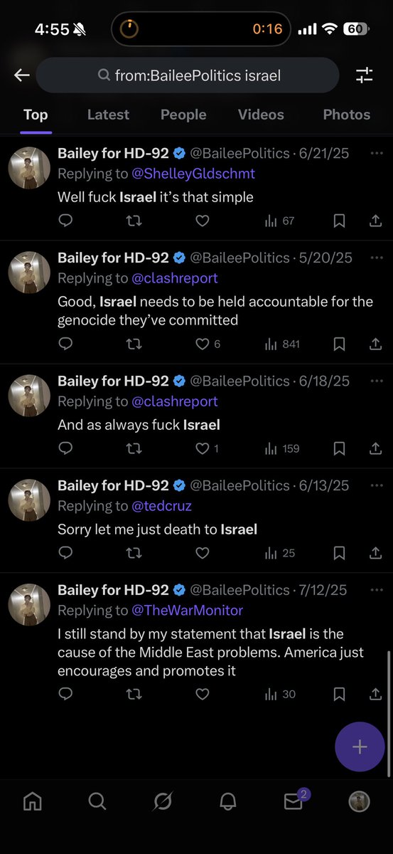 BaileePolitics's tweet image. Anyone trying to discredit me claiming I’m “pro-Israel” or Pro-genocide has not looked at my previous tweets. I’m very vocally anti-Israel.