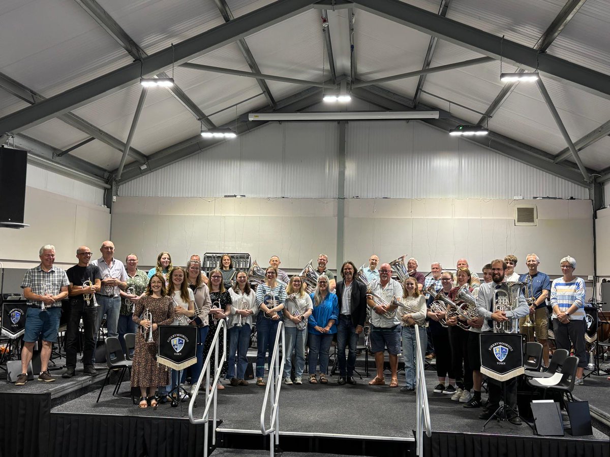 KirkbyBand's tweet image. We were delighted to welcome @EricWhitacre to our rehearsal this evening. We are playing Glow and Sleep for our @ryedalefestival concert on Sunday and Eric was kind enough to take us through them. It was so inspirational and though we say so ourselves we loved the results.