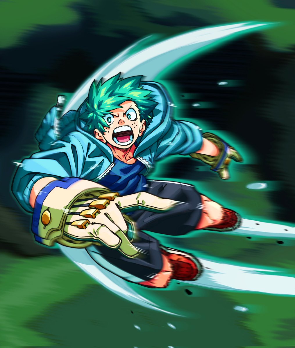 HarukamiART's tweet image. Deku chasing Gentle Criminal!