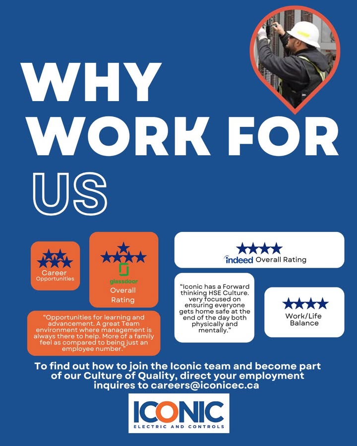 Iconic is an industry leader in employee satisfaction.  Check it out!

Start your career at Iconic today!

ca.indeed.com/cmp/Iconic-Ele…