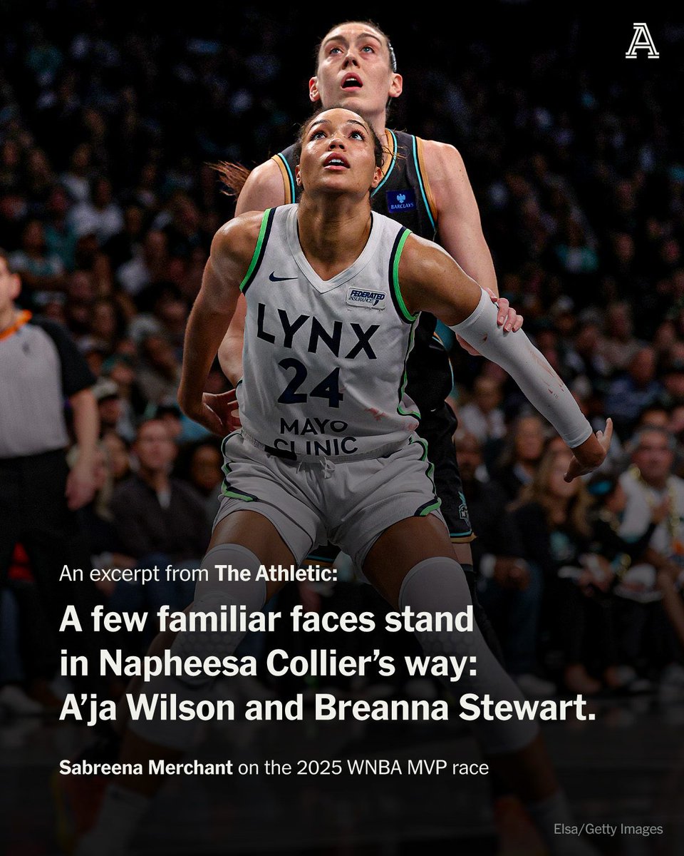 TheAthletic's tweet image. Who will challenge Napheesa Collier for MVP? Can the Aces figure things out? Does Dallas reset around Paige Bueckers?
@sabreenajm has (Caitlin Clark-less) questions for the second half of the WNBA season: nytimes.com/athletic/65058…