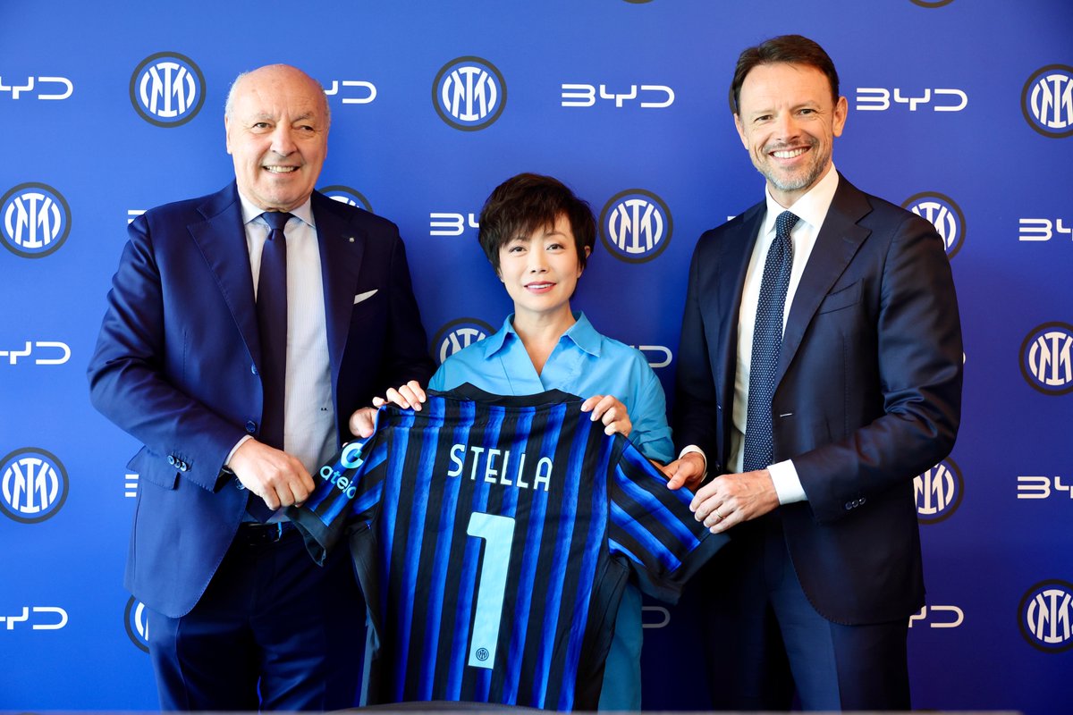 BYDCompany's tweet image. We’re proud to announce a landmark partnership between BYD Group and FC Internazionale Milano.
As Inter’s new Global Automotive Partner for the next three seasons, we’re teaming up with one of the world’s most iconic football clubs to bring together innovation, passion, and…