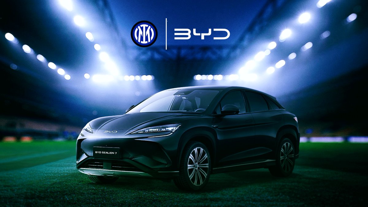 BYDCompany's tweet image. We’re proud to announce a landmark partnership between BYD Group and FC Internazionale Milano.
As Inter’s new Global Automotive Partner for the next three seasons, we’re teaming up with one of the world’s most iconic football clubs to bring together innovation, passion, and…