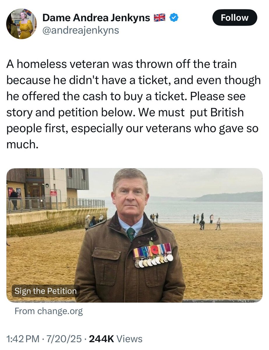 KGB_News (TWAT ACCOUNT) (@gbnews23653867) on Twitter photo ๐จFirst the man in the photo isn't the homeless veteran, second, <a href="/andreajenkyns/">Dame Andrea Jenkyns ๐ฌ๐ง</a> had 14 years to give veterans free travel and she couldn't even give them a roof over their heads. Jenkyns is a disingenuous, misleading con artist who jumps on bandwagons like the rest of Deform! ๐จFirst the man in the photo isn't the homeless veteran, second, <a href="/andreajenkyns/">Dame Andrea Jenkyns ๐ฌ๐ง</a> had 14 years to give veterans free travel and she couldn't even give them a roof over their heads. Jenkyns is a disingenuous, misleading con artist who jumps on bandwagons like the rest of Deform!