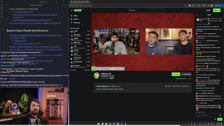 KyotoZoomerKZ's tweet image. Destiny: “I don’t want to associate with Nick Fuentes because he’s a nobody”
Now he’s literally begging to to be on the Nelk Boys after Nick just went live with them lmao