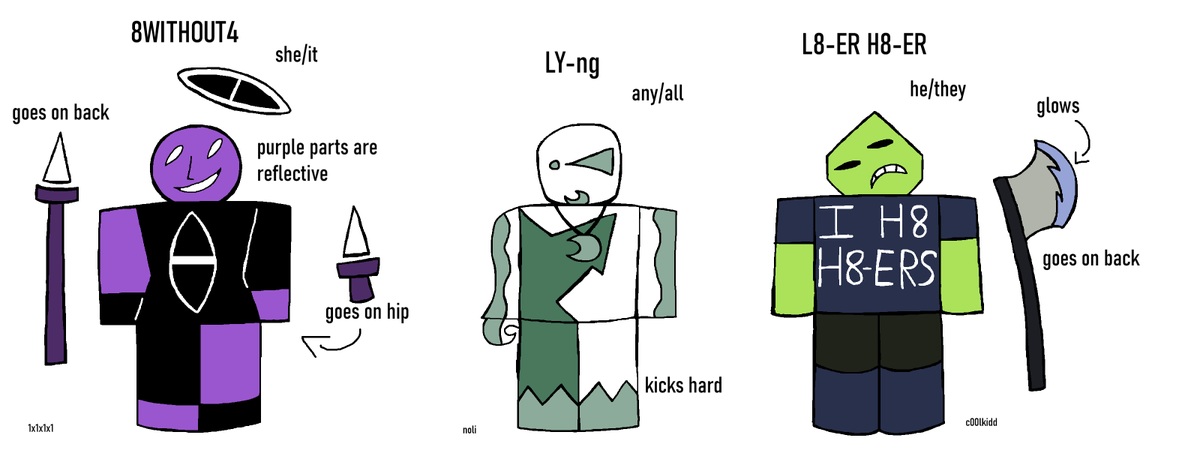 sweetsical_real's tweet image. hit new roblox characters of mine that parallel hit OLD roblox characters to varying extents. yeah!!
more coming. eventually.