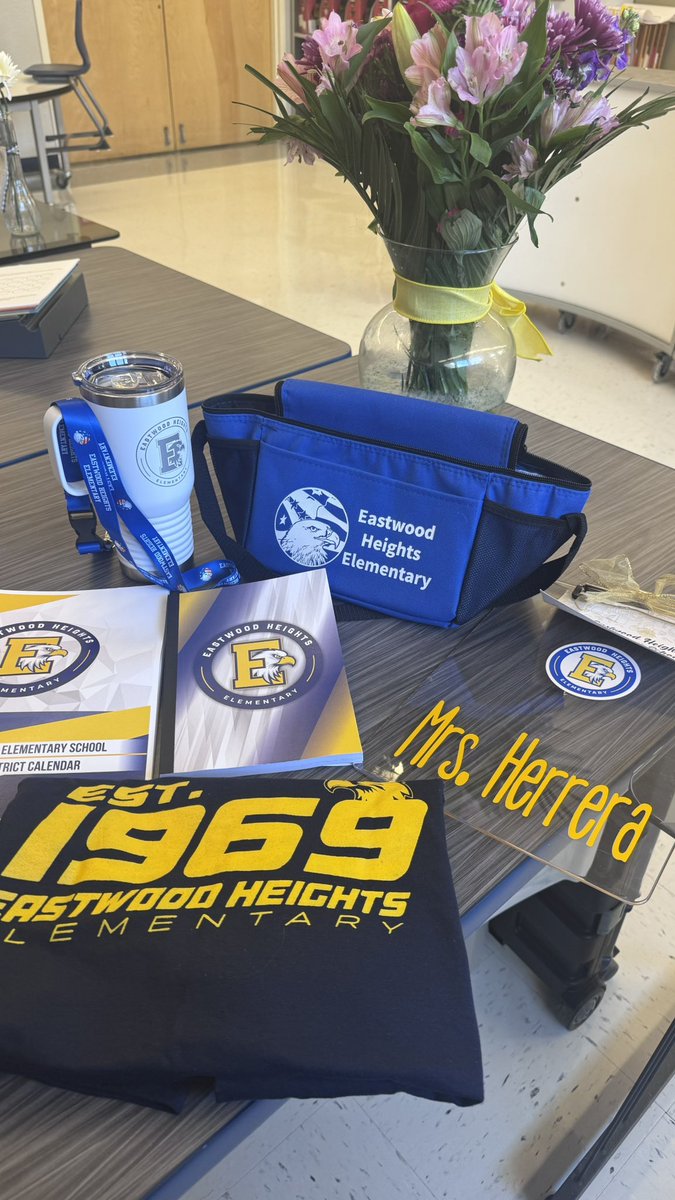 Veronica Herrera (@vherrera77) on Twitter photo Picked up a little EHES swag today!! So excited for this journey!! #TheEagleStandard <a href="/EsHeight/">Eastwood Heights ES</a> <a href="/rachblair11/">Rachael Blair</a> Picked up a little EHES swag today!! So excited for this journey!! #TheEagleStandard <a href="/EsHeight/">Eastwood Heights ES</a> <a href="/rachblair11/">Rachael Blair</a>