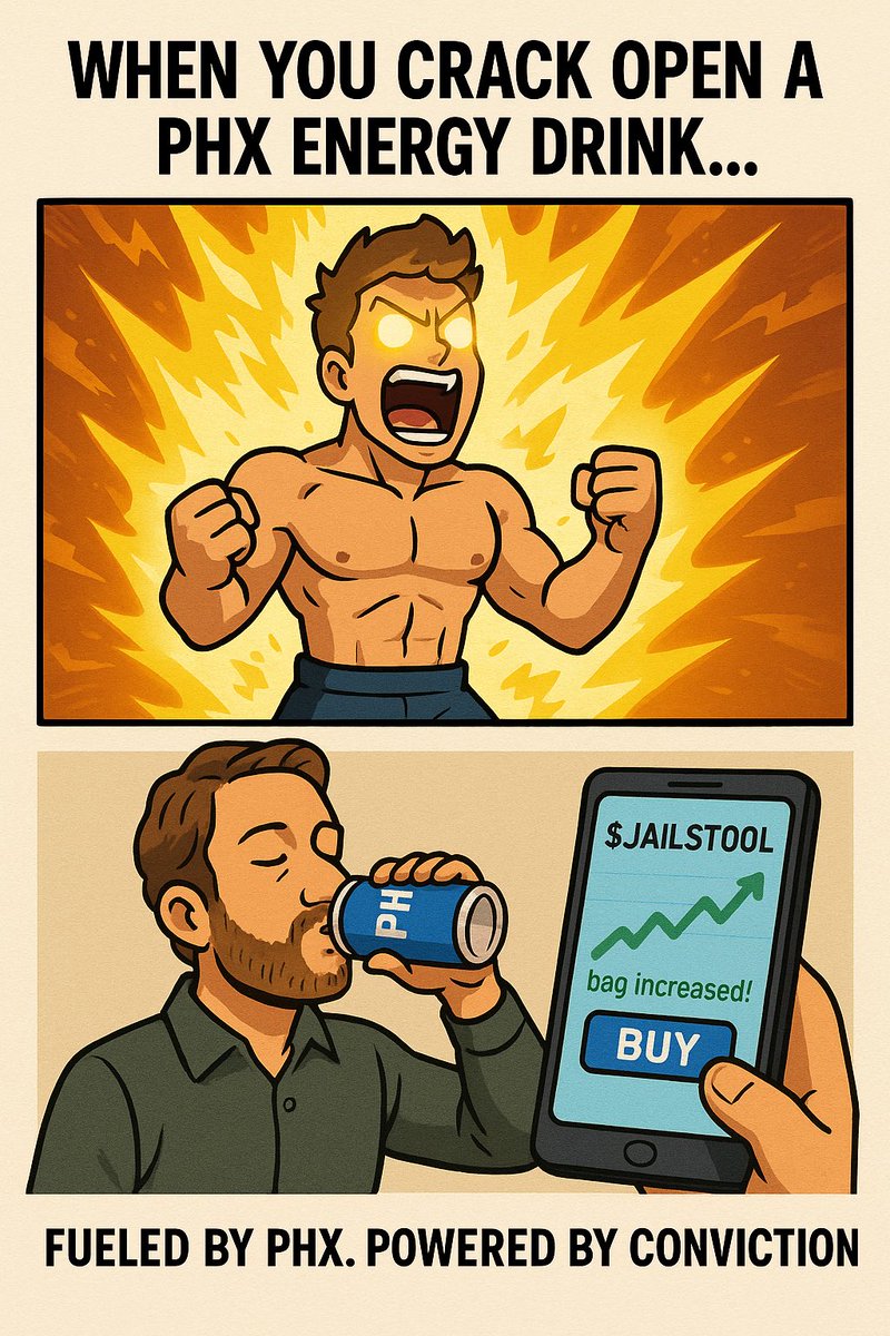 Just like <a href="/drink_phx/">PHX ENERGY</a> energy drink, jailstool is a 🐦‍🔥 rising! 
<a href="/stoolpresidente/">Dave Portnoy</a> this is the perfect drink to represent the grinders in jailstool army! 📈 🔥