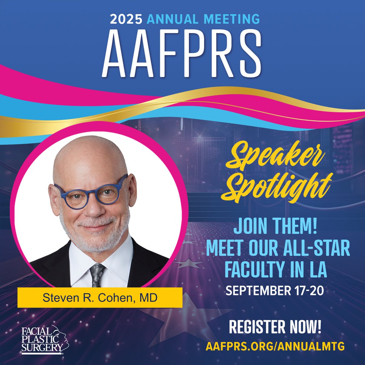 FacialPlasticSurgery (@aafprs) on Twitter photo Thrilled to share that renowned plastic surgeon @doctorstevencohen is speaking at #AAFPRS2025 in LA! Don’t miss his insights on Facial Fat Grafting, #regenerativemedicine & the power of #exosomes. AAFPRS.org/AnnualMTG Thrilled to share that renowned plastic surgeon @doctorstevencohen is speaking at #AAFPRS2025 in LA! Don’t miss his insights on Facial Fat Grafting, #regenerativemedicine & the power of #exosomes. AAFPRS.org/AnnualMTG