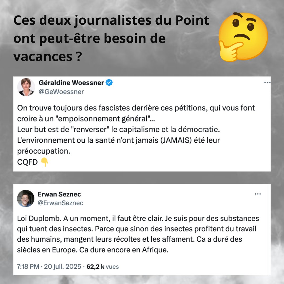 Ont pris position contre la #LoiDuplomb
➡️22 sociétés savantes médicales
➡️Ligue contre le cancer
➡️Administrateurs &amp; personnels de l'ANSES
➡️Mutuelles
➡️Conseil scientifique du CNRS, 
➡️centaines de médecins &amp; chercheurs 
Etc

Heureusement, des journalistes <a href="/LePoint/">Le Point</a> veillent 🙃