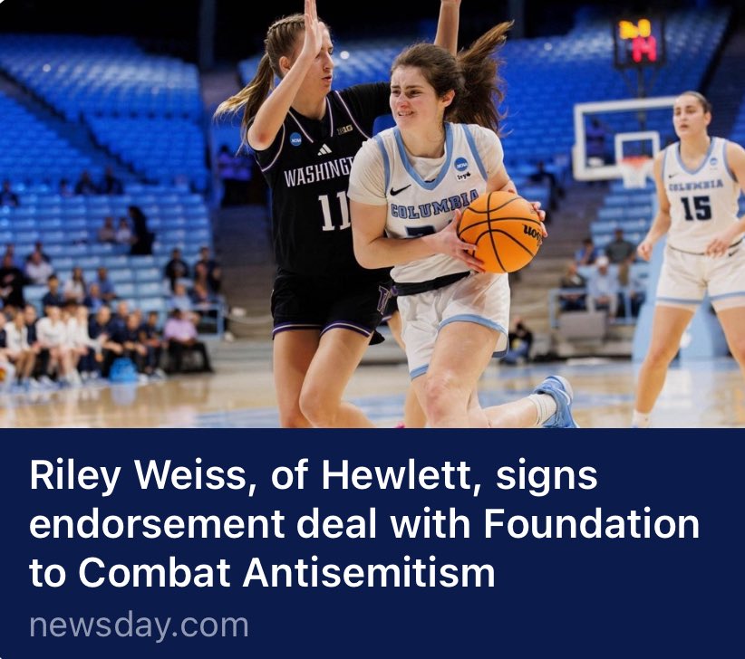 RepLauraGillen's tweet image. Congratulations to @CULionsWBB and NY-04’s very own Riley Weiss from Hewlett for partnering with @FCASorg to raise awareness and help counter antisemitism.
newsday.com/sports/college…