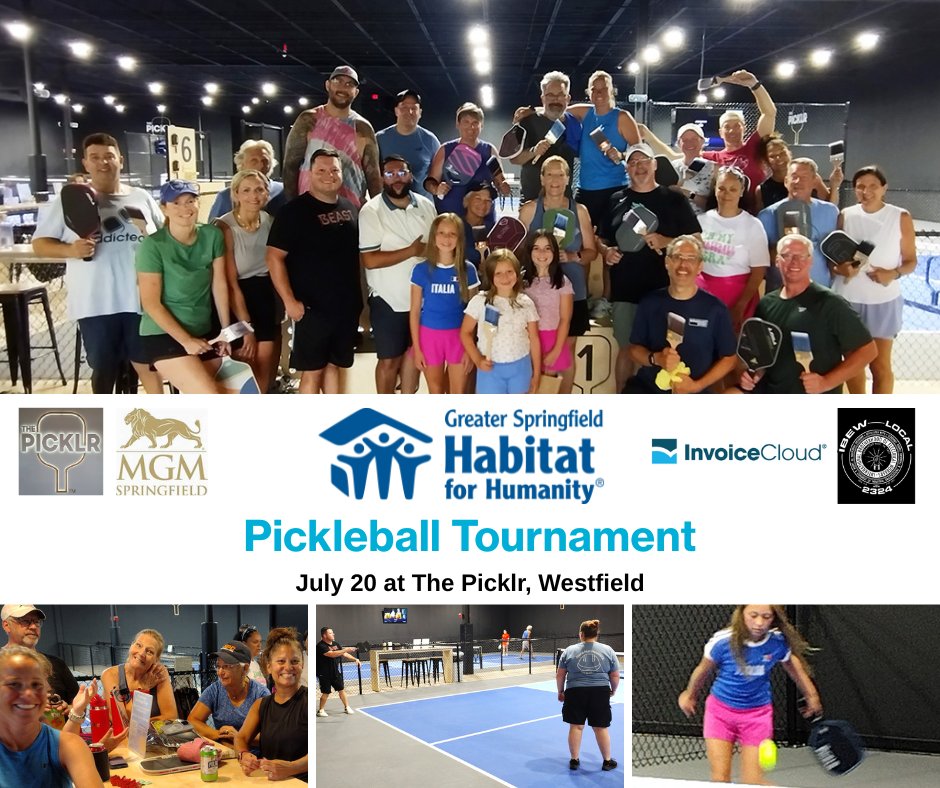 Greater Springfield Habitat for Humanity (@gshfh) on Twitter photo Thank you to everyone who came out and supported our first Pickleball Tournament at <a href="/thepicklr/">The Picklr</a>. We dinked, we smashed, we raised money for our mission to create more affordable housing in Hampden County. habitatspringfield.org/pickleball Thank you to everyone who came out and supported our first Pickleball Tournament at <a href="/thepicklr/">The Picklr</a>. We dinked, we smashed, we raised money for our mission to create more affordable housing in Hampden County. habitatspringfield.org/pickleball
