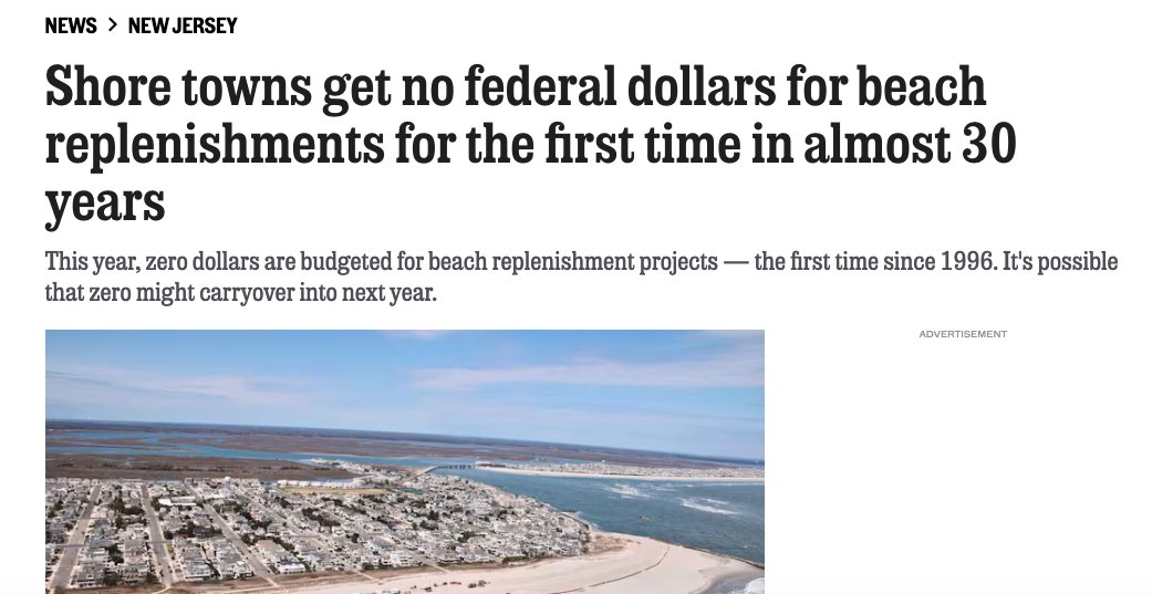 FrankPallone's tweet image. House Republicans are pulling the sand out from under us…literally. Their partisan appropriations bill slashes beach replenishment funding for the first time in nearly 30 years! I’ll fight these reckless cuts every step of the way.