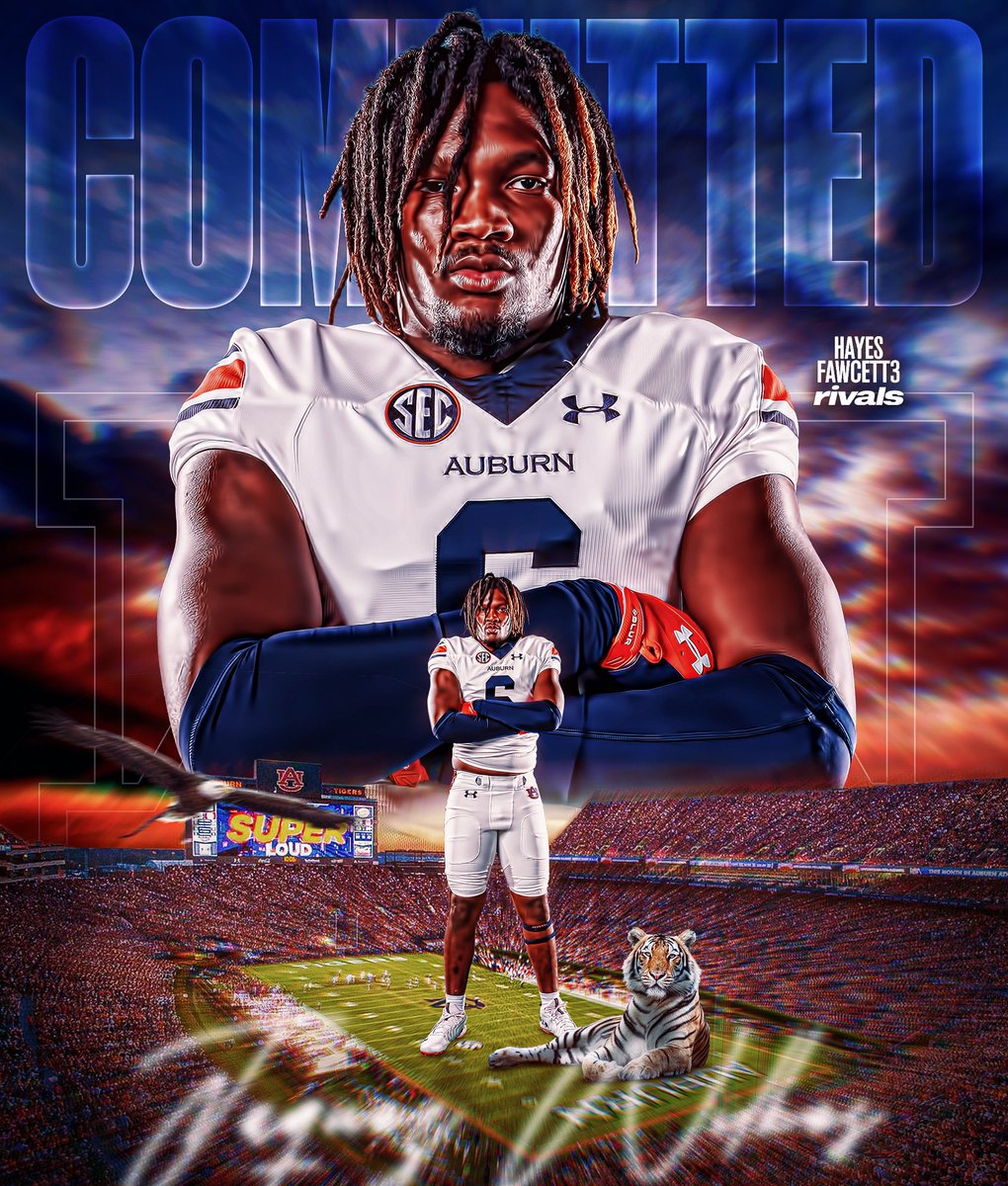 Hayesfawcett3's tweet image. BREAKING: Four-Star EDGE Jaquez Wilkes has Committed to Auburn, he tells me for @rivals
The 6’4 240 EDGE from Wadley, AL chose the Tigers over Texas A&M, Alabama, & Miami
He’s Auburn’s highest-ranked recruit in the ’26 Class
“It’s home, War Eagle!”
on3.com/rivals/jaquez-…