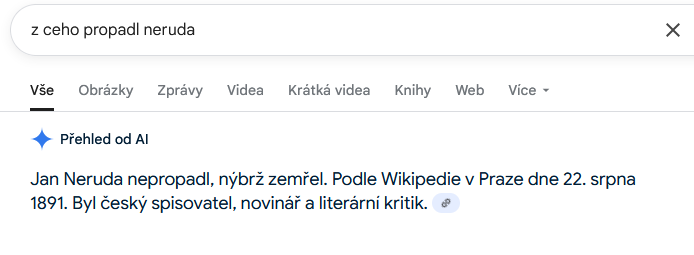 jachymhykrda's tweet image. co bych si bez AI summaries pocal❤️