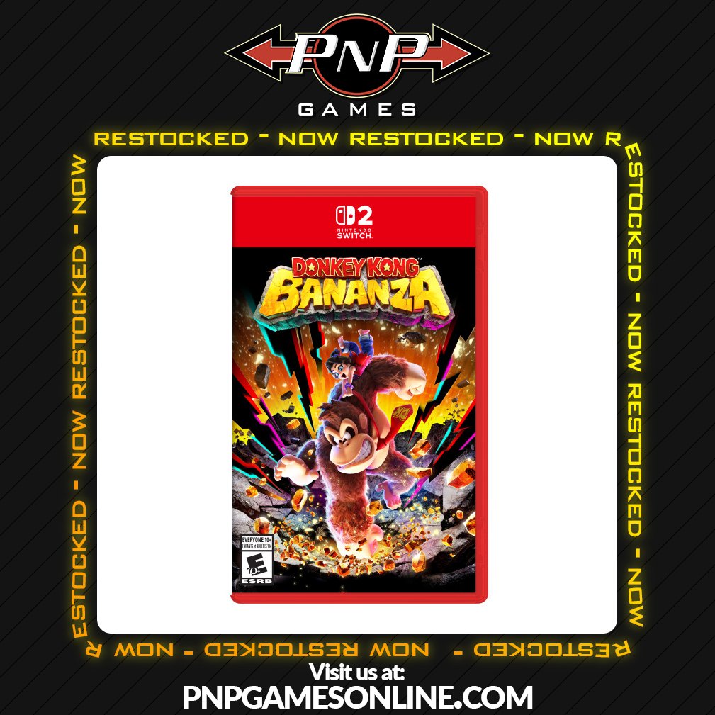 PNPGames's tweet image. Kong's Banana Hoard has been replenished at all PNP Retail Stores!
pnpgamesonline.com/product/donkey…
Donkey Kong Bananza $99.99 CAD (~$73 USD) SHIPPED FREE!
SHOP PNPGAMESONLINE.COM!
Orders exceeding $65 CAD / ~$48 USD SHIP FREE within 🇨🇦 #Canada / USA!
#VideoGames #GamingDeals 🎮