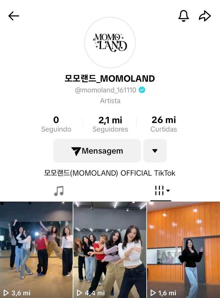 momolandinfo's tweet image. MOMOLAND atingiu a marca de 26 MILHÕES de curtidas no TikTok.
— O grupo recebeu mais de 2 MILHÕES apenas nesse mês!
#MOMOLAND #모모랜드