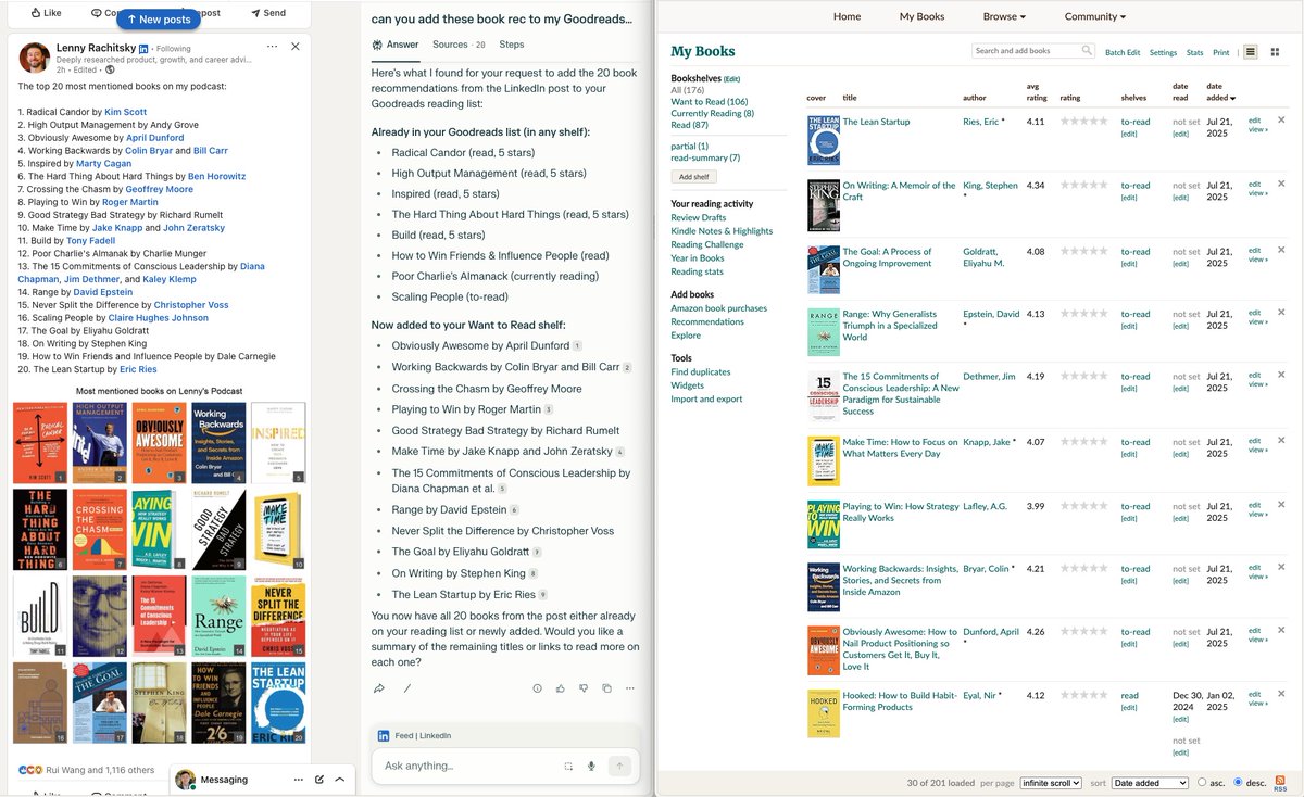 xinganwang's tweet image. I'm not sure if I'll read all these books, but it's very fun & easy to ask @PerplexityComet to add them