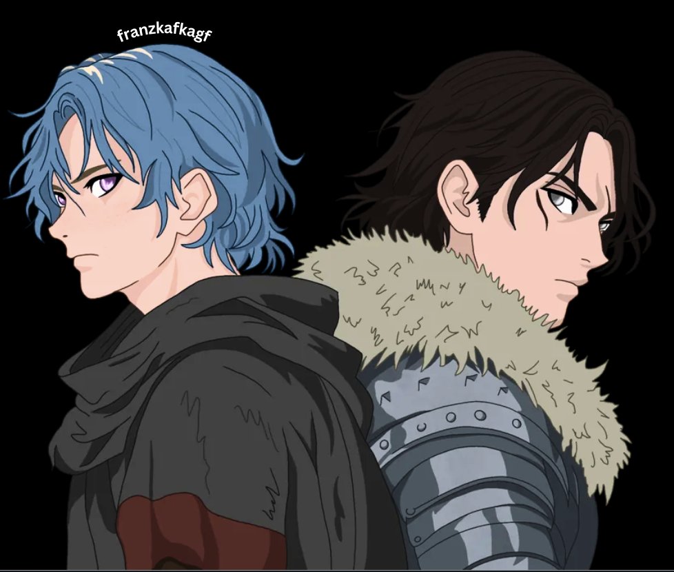 quinnthegm's tweet image. really incredible Jon Snow and Young Griff art I found for tomorrow's video