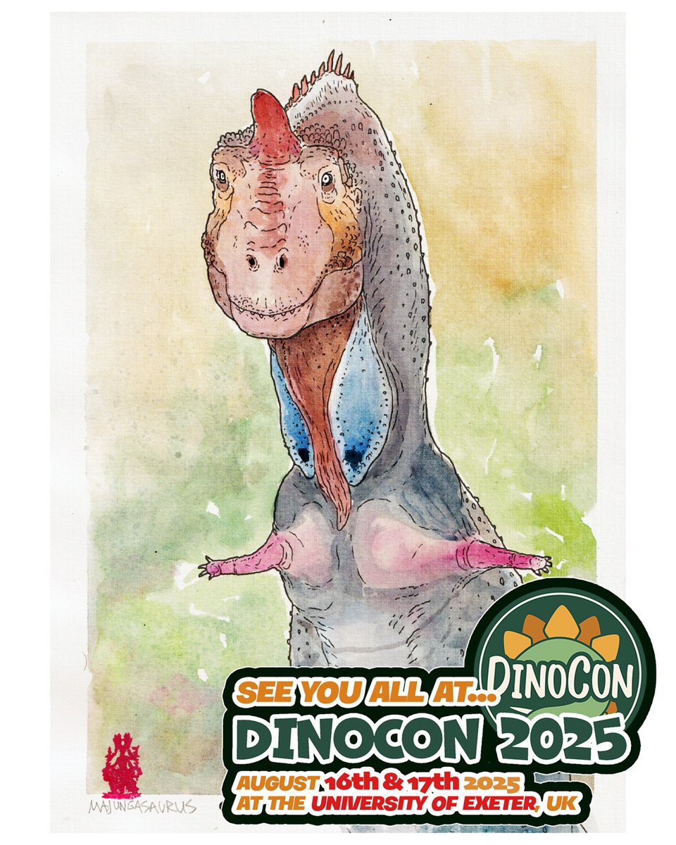 cmkosemen's tweet image. I will be at @DinoConUK, selling a HUGE selection of palaeoart watercolours alongside many never-before-seen impressionist palaeoart works, sketches, prints, as well as a ORIGINAL #alltomorrows art from the early ‘00s. Meet me in Exeter between AUG.16-17, 2025 to see them all!