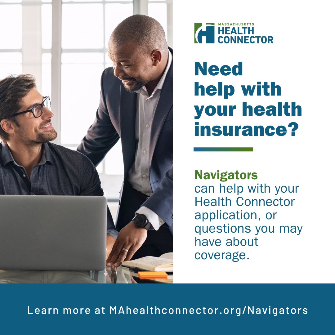HealthConnector's tweet image. Need help with your health insurance? We have Navigators across the state that offer free assistance. Learn more at MAhealthconnector.org/navigators
🔷Apply for coverage
🔷 Update your account
🔷 Shop for a plan
and more!