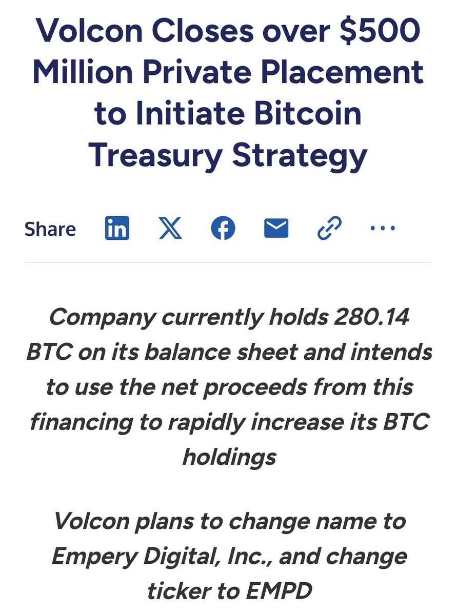 btcNLNico's tweet image. 🇺🇸 Volcon, Inc purchased their first 280.14 BTC and closed over $500 million private placement to buy #bitcoin