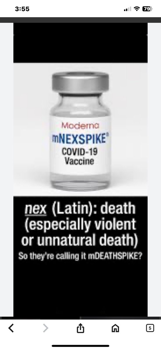 Coming out this fall a new Covid vax by Moderna. NEX means death!!☠️☠️