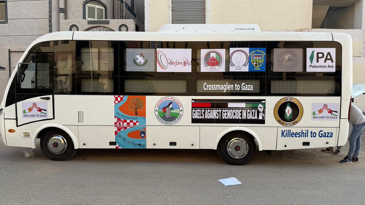 JJHurson's tweet image. The Mobile Maternity Clinic is now complete, following the addition of the various logos from the groups who organised fundraising events across Ireland
This will join the 14 Ambulances and 3 other Clinics that are ready to go to Gaza through the charity Medics Worldwide