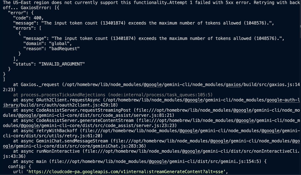 tekbog's tweet image. we had a good thing going gemini
fix your internal api