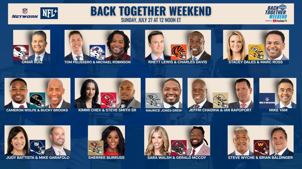 CameronWolfe's tweet image. Training camp is back. Coverage for all 32 teams on @nflnetwork this weekend.
I’ll be with @BuckyBrooks in Miami live from Dolphins camp Saturday & Jacksonville from Jaguars camp Sunday with more stops to come in weeks ahead. Can’t wait!