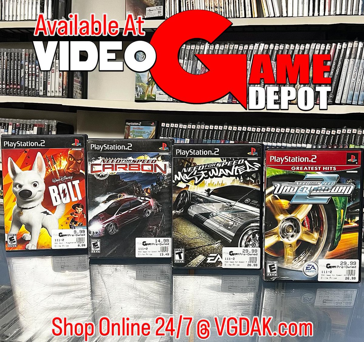 VGDAk's tweet image. Do you have… The Need… For Speed?!
👾
Shop Online 24/7 at VGDAK.com
🕹️
Game On!
#VideoGameDepot
@PlayStation @EA