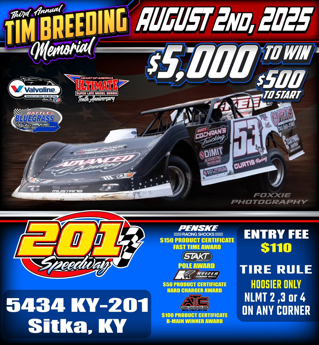 tilleyracing's tweet image. The @Valvoline / American Late Model Iron-Man Series is back to action in less then ✌️ weeks as we head to Eastern-Kentucky for a doubleheader of action with the Battle of the Bluegrass @DIRTcarRacing Series & the Ultimate Heart of America Super Late Model Series for a pair of…