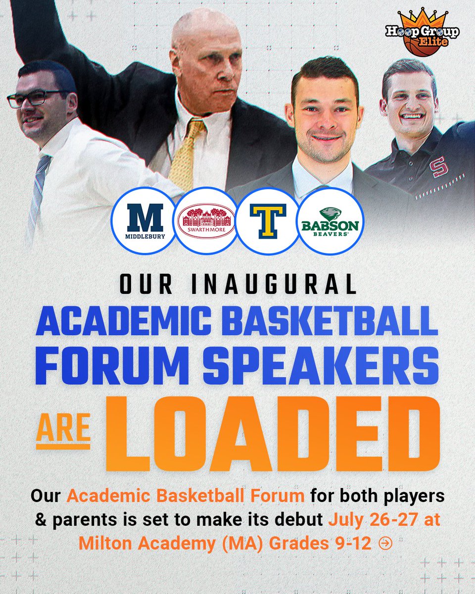 📚 Will have hospitality room for all college coaches who come to recruit at our event this weekend!

Going to be a high level instructional camp on a beautiful campus! 

📍 Milton Academy (MA)  
🗓️ July 26-27 
📚 3.3 GPA requirement for all student athletes. 

40+ College