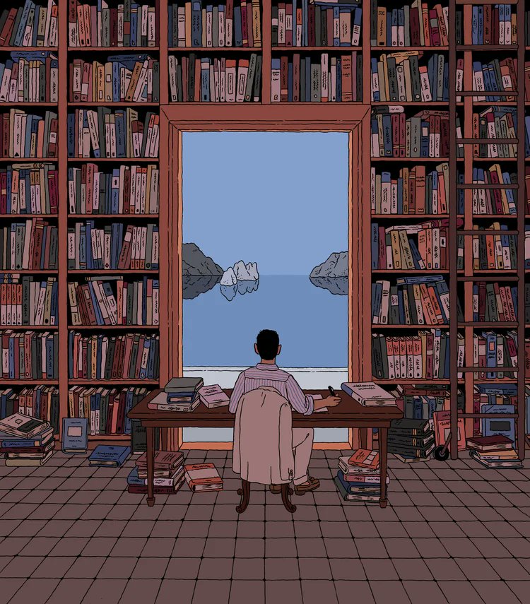 DilettanteryPod's tweet image. Ilya Milstein
A Couple On The Floor Of A Museum // A Library by the Tyrrhenian Sea