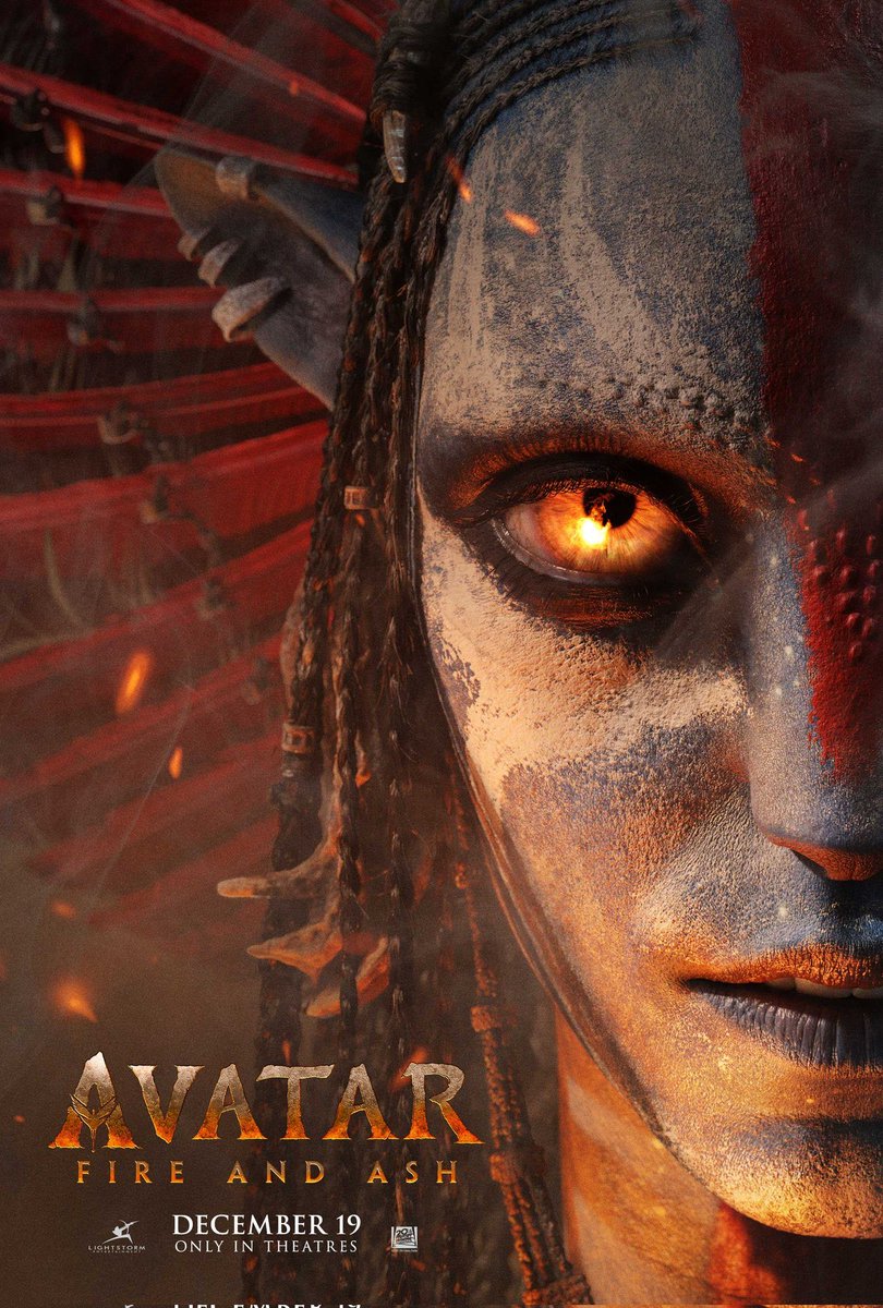 HollywoodHandle's tweet image. First poster for ‘AVATAR: FIRE AND ASH’