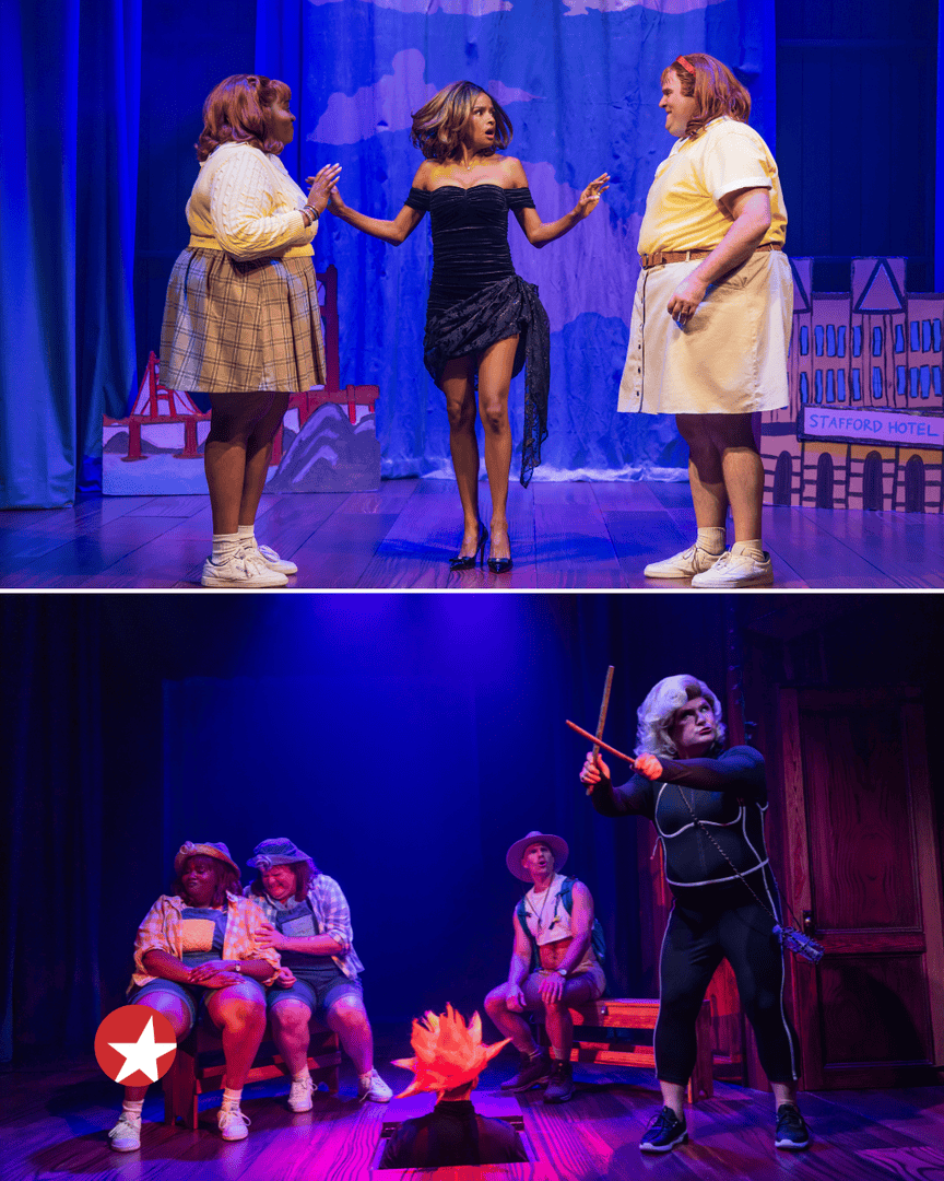 broadwaycom's tweet image. Get the picture! Take a first look at GINGER TWINSIES' Off-Broadway world premiere opening this week!
The send-up of the Lindsay Lohan/Nancy Meyers beloved 1998 film celebrates its opening night this Thursday.
For tickets: bit.ly/41066FN
📸: Matthew Murphy